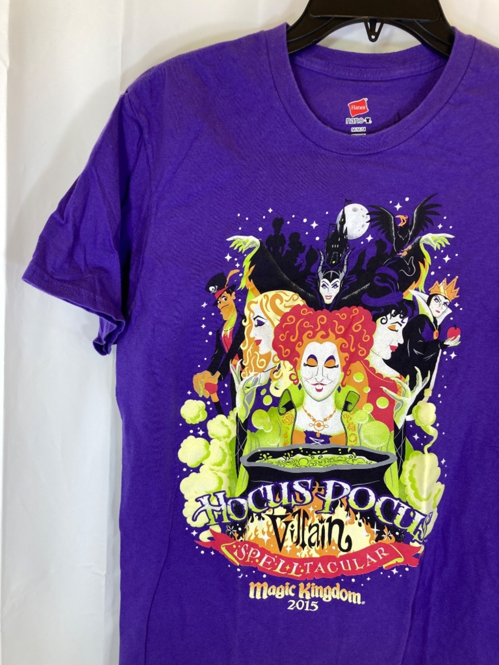 Disney Hocus Pocus Magic Kingdom Sz M Purple Short Sleeve Shirt 2015 MNSSHP - Picture 4 of 12